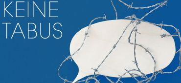 Gedankenblase, die in einen Stacheldraht verwickelt ist